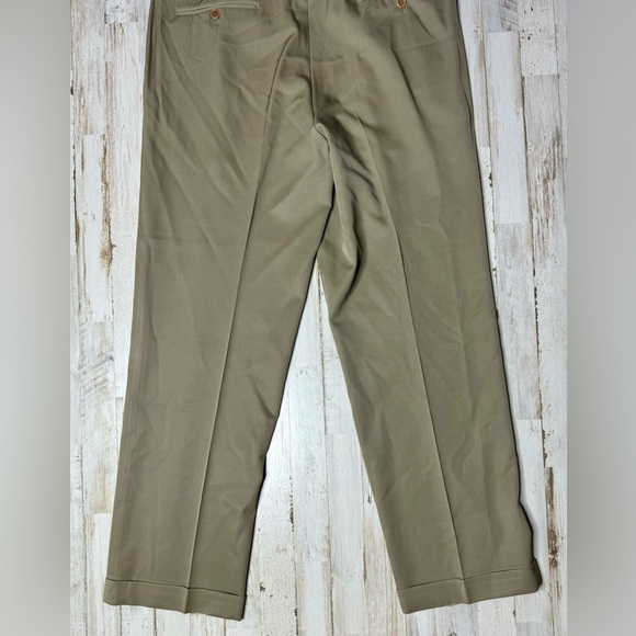 Brooks Brothers Country Club Saxxon Wool Brown Dress Pants Pleated 36x32 - Picture 10 of 10